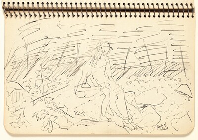 Two Figures Seated on Rocks