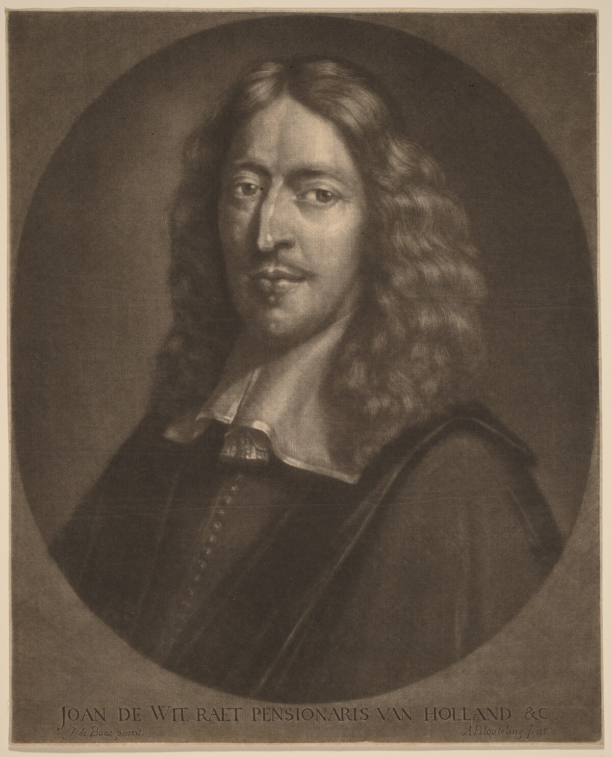 Johan de Wit by Abraham Blooteling after Pieter van der Banck