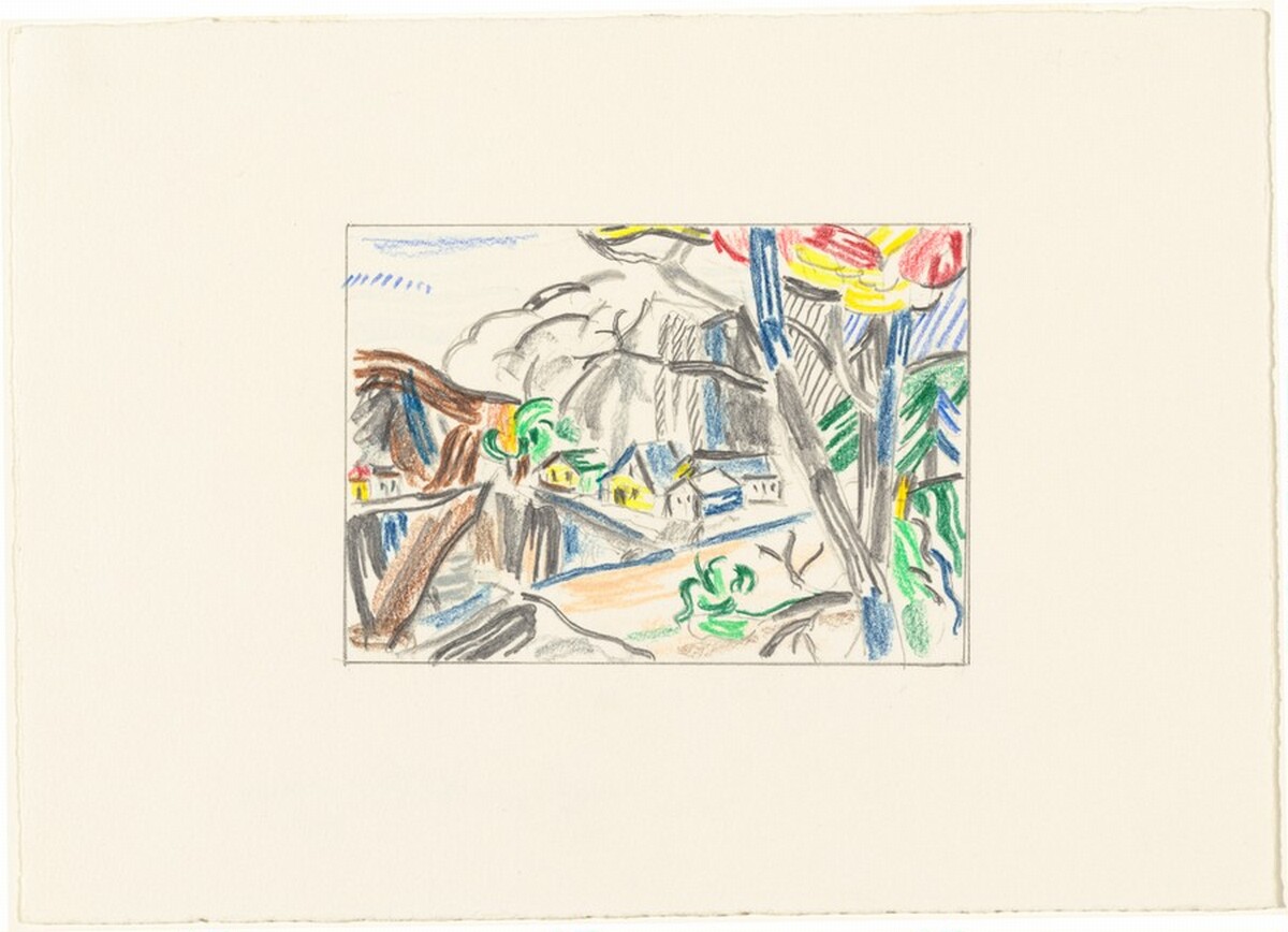 Study for "Mountain Village" by Roy Lichtenstein