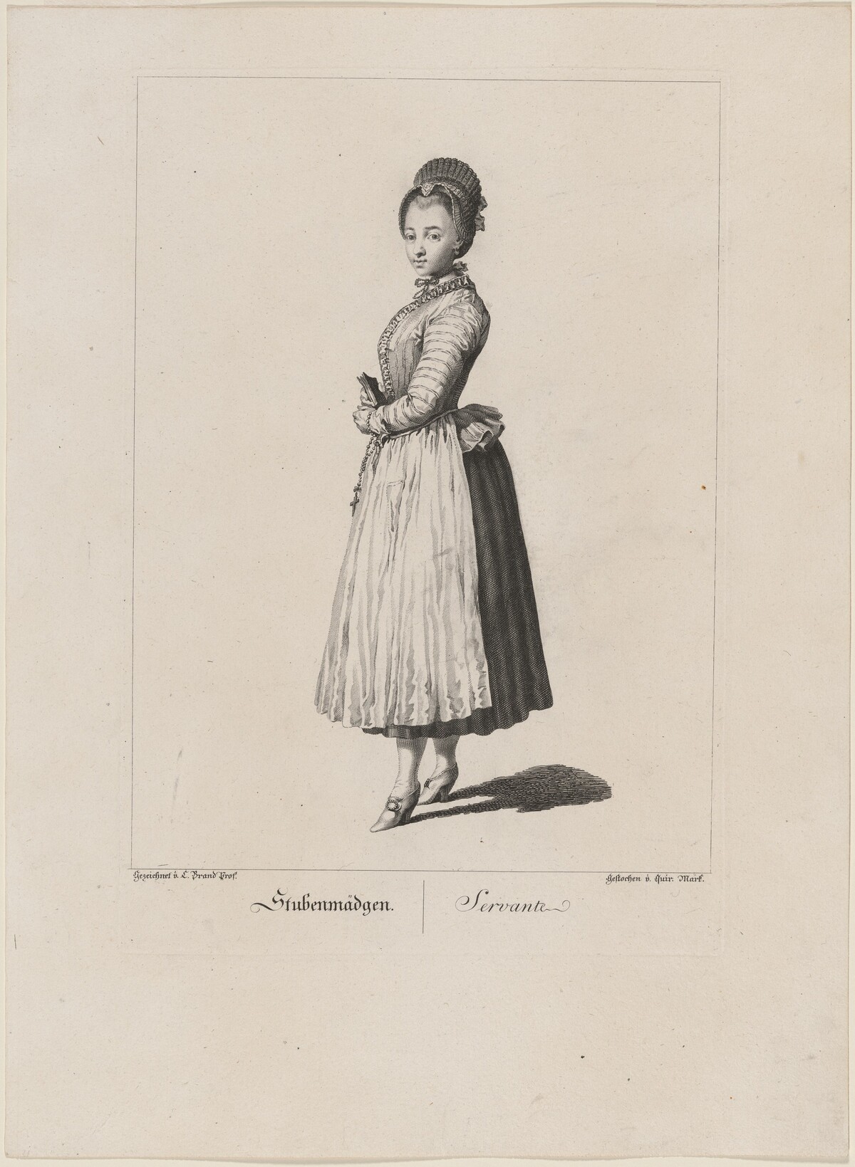 Stubenmädgen (Servant Girl) by Quirin Mark, after Johann Christian Brand