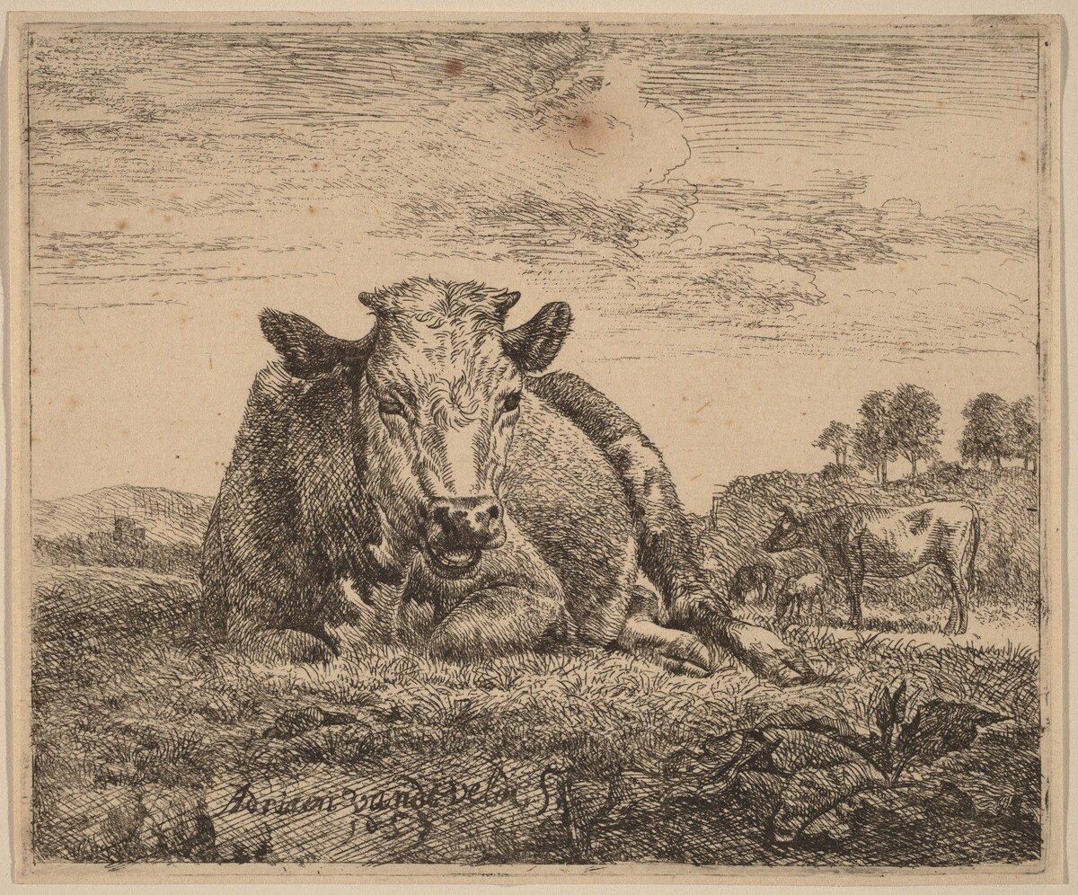 Recumbent Cow by Adriaen van de Velde