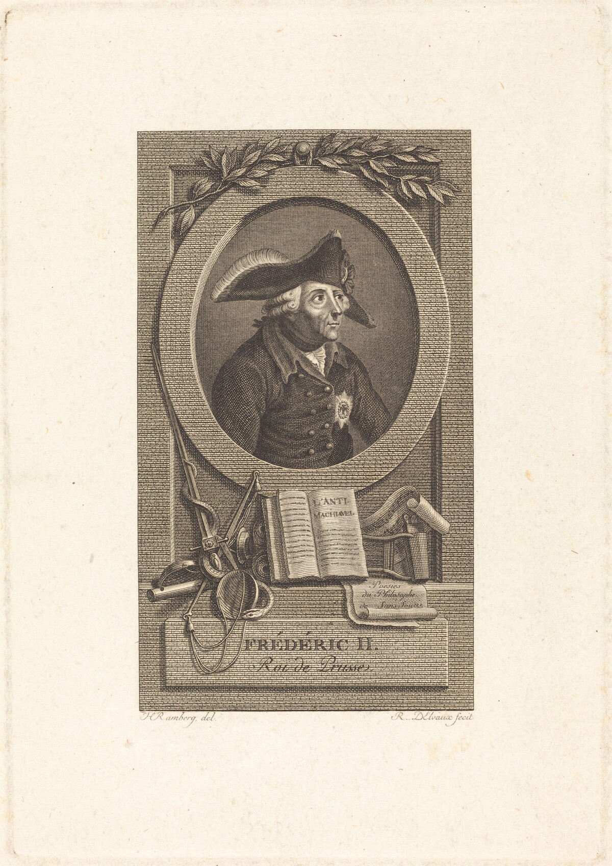 Frederick the Great, King of Prussia by Remi-Henri-Joseph Delvaux after Johann Heinrich Ramberg