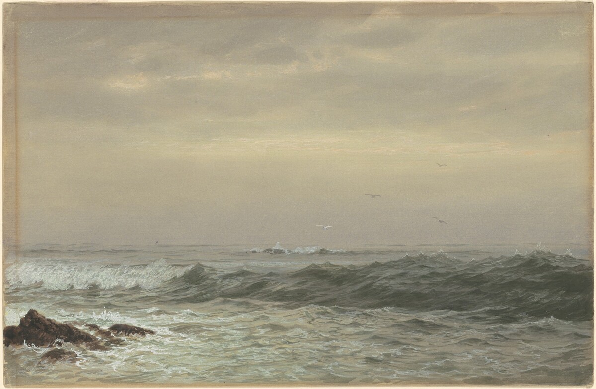 Rocks and Breaking Waves by William Trost Richards
