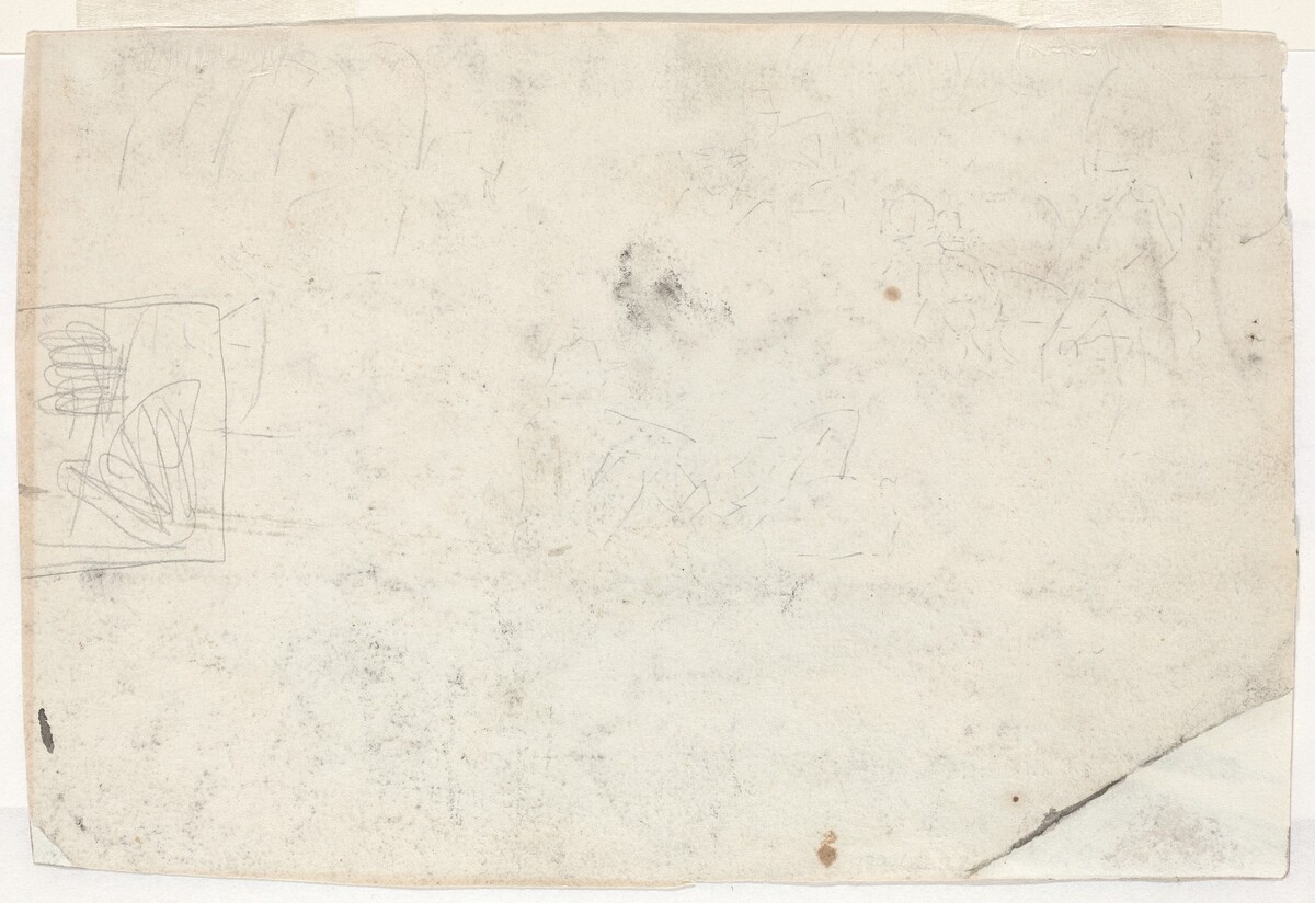 Figure on Horseback and Other Studies [verso] by Winslow Homer