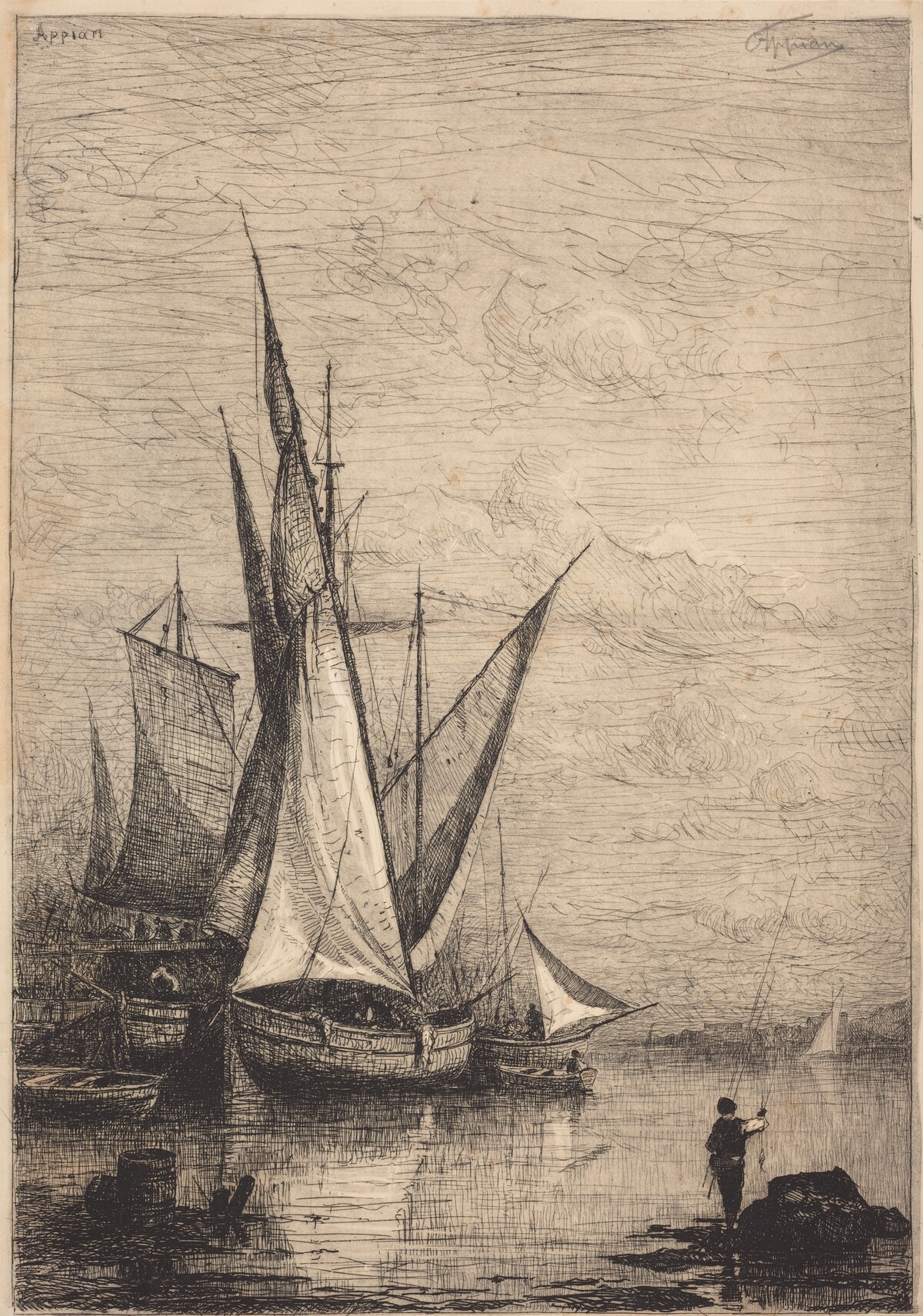 The Port of Genoa by Adolphe Appian