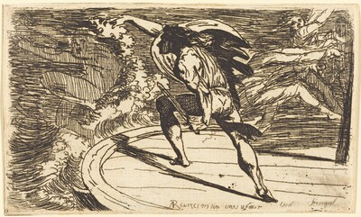Cormar Attacking the Spirit of the Waters (Ossian, Fingal, Book III)