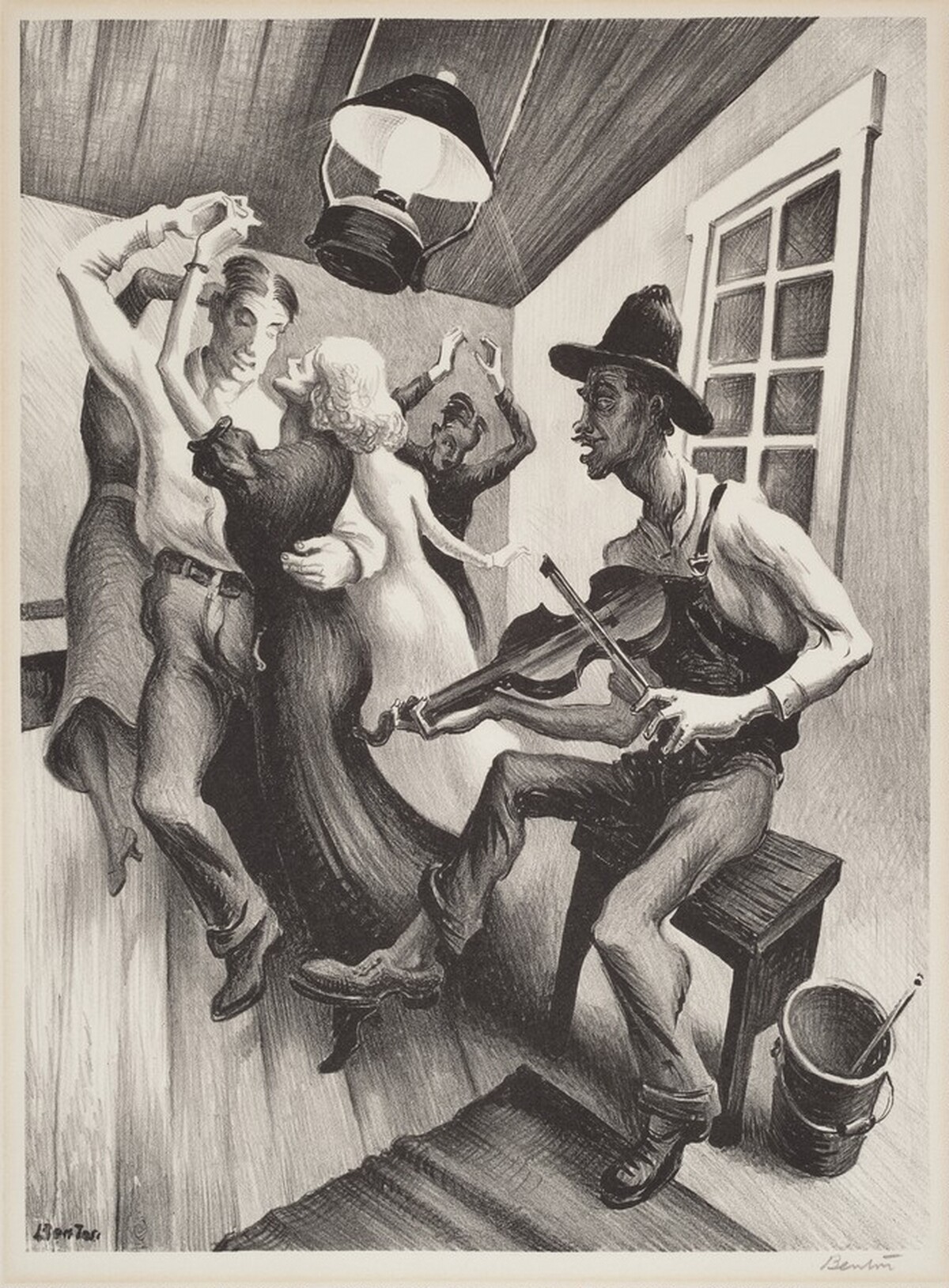 I Got a Gal on Sourwood Mountain by Thomas Hart Benton