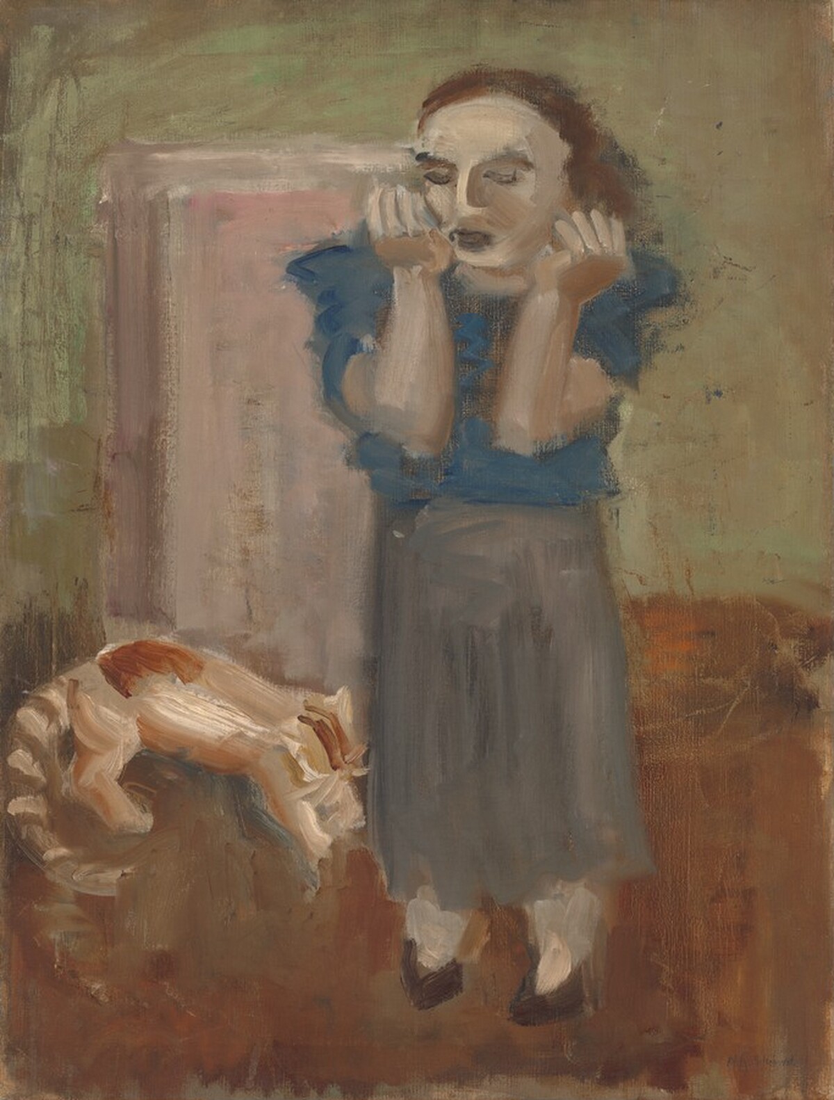 Woman and Cat by Mark Rothko