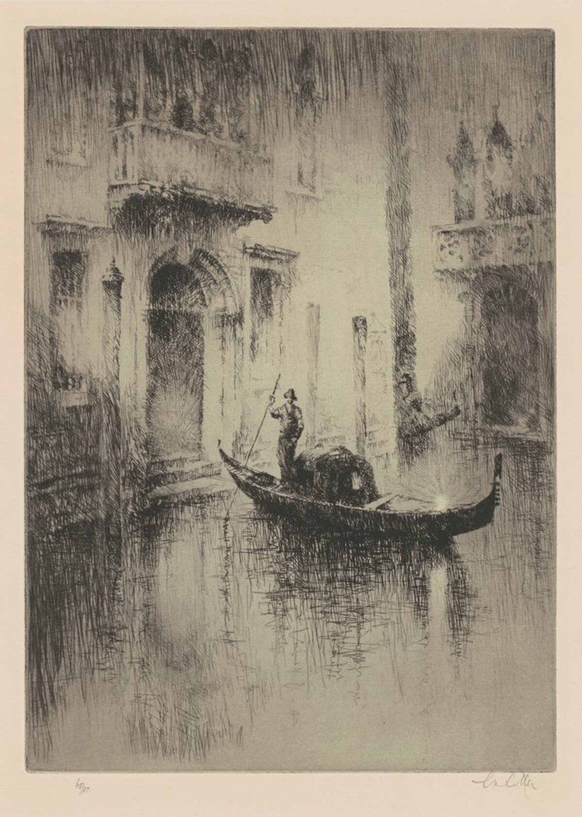 Waiting Gondolier by Sidney Mackenzie Litten