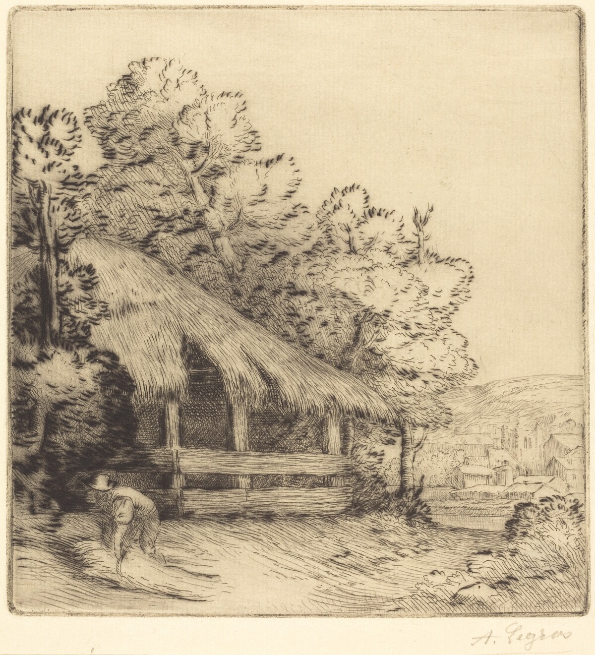 Little Shelter (Le petit hangar) by Alphonse Legros
