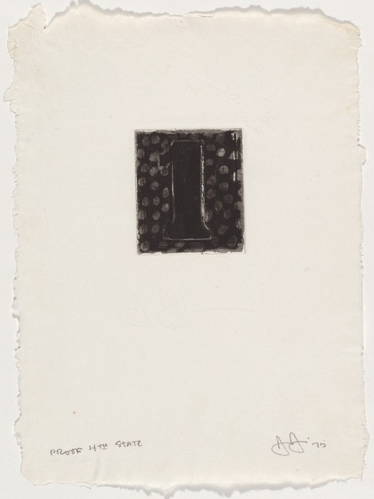 1 [proof of 4th state] by Jasper Johns
