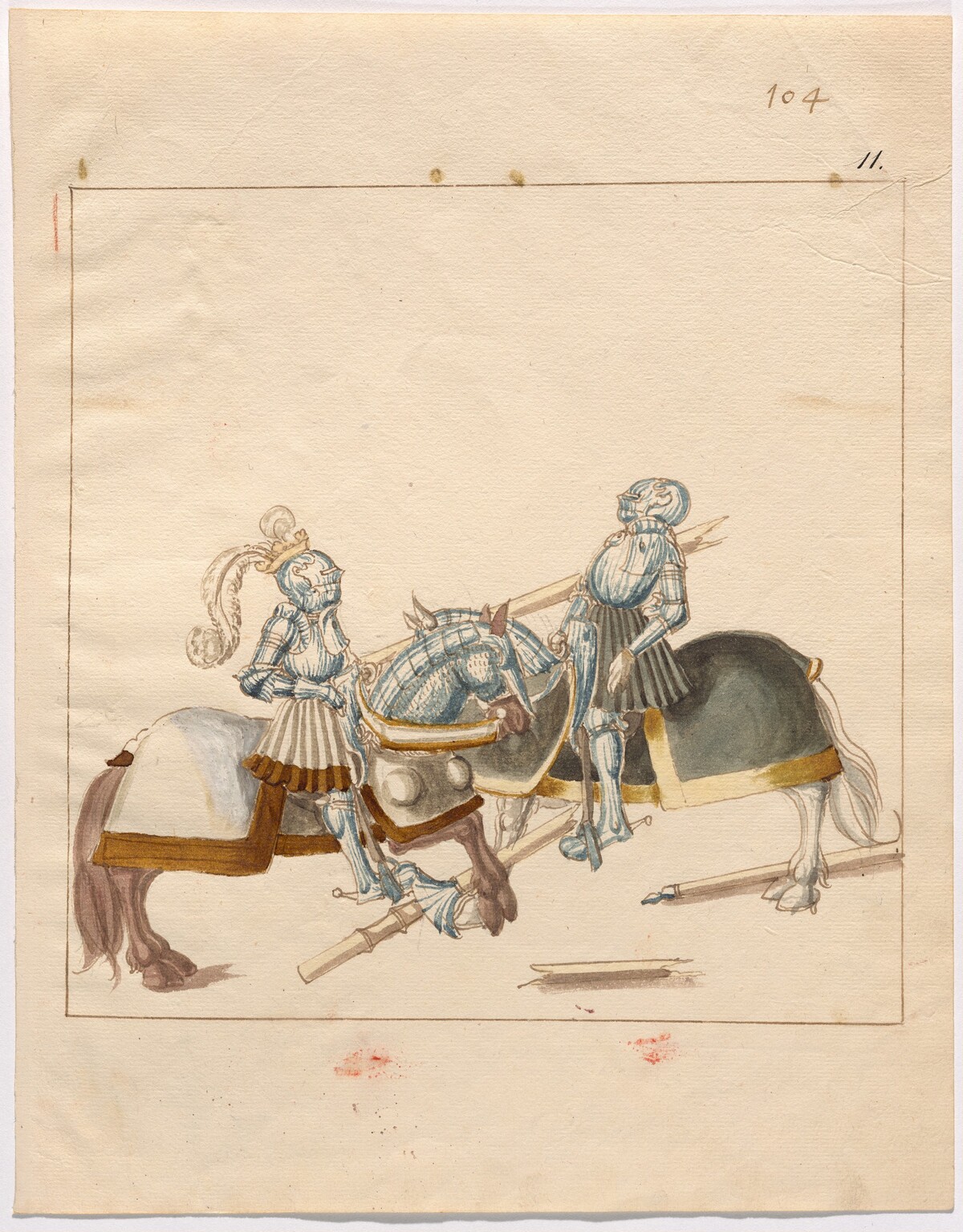 Mock Joust of War in Reinforced Field Armor by German 16th Century
