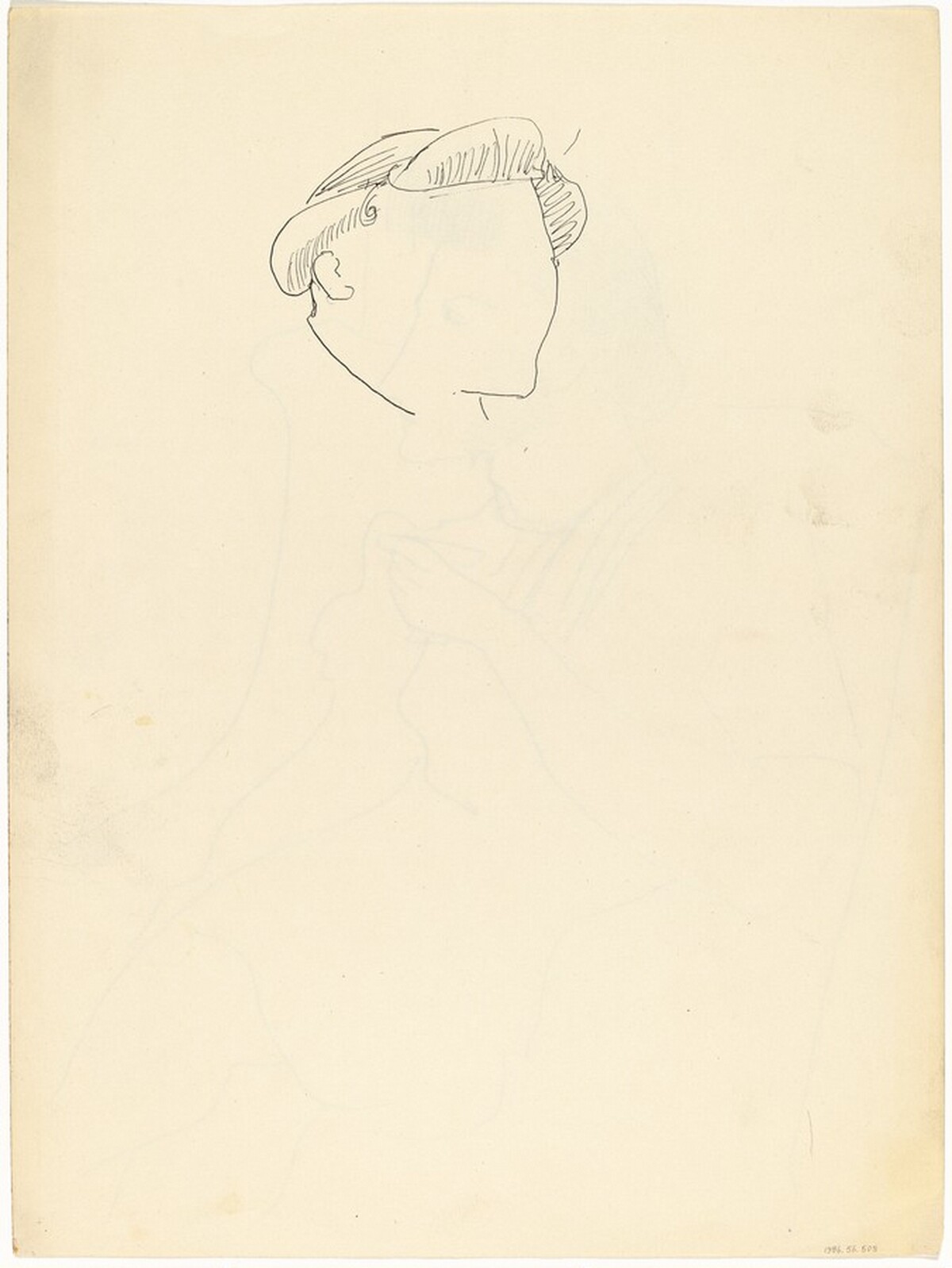 Study of a Head [verso] by Mark Rothko
