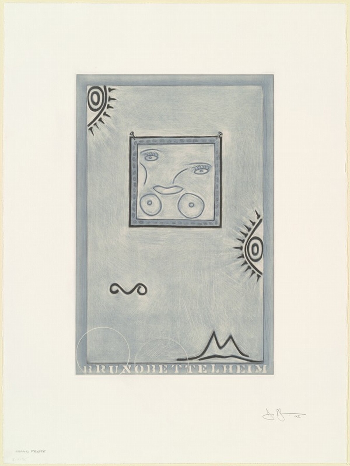 Untitled (White Mezzotint) [trial proof] by Jasper Johns