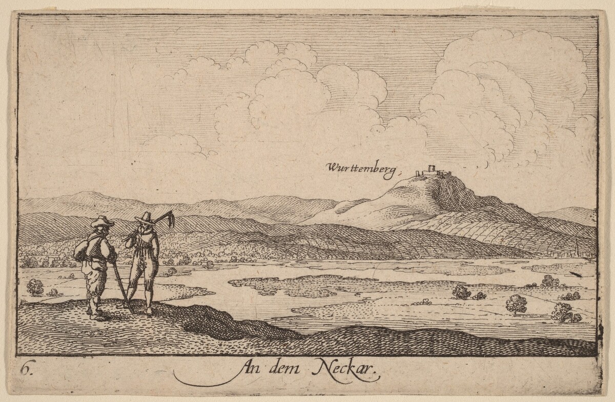On the Neckar by Wenceslaus Hollar