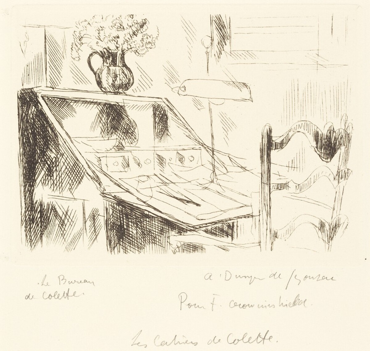 Le bureau de Colette (Colette's Desk) by André Dunoyer de Segonzac