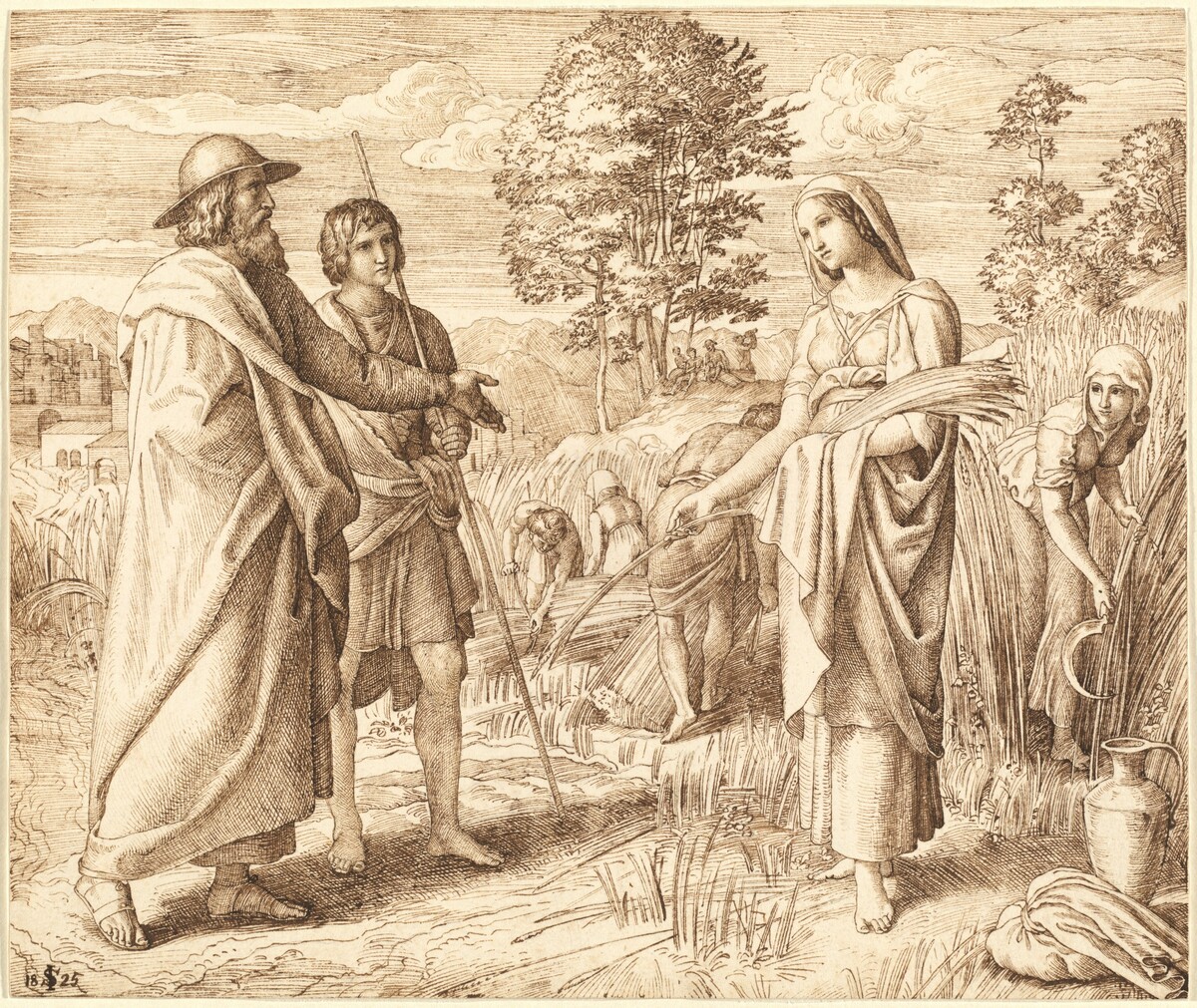 Ruth and Boas by Julius Schnorr von Carolsfeld