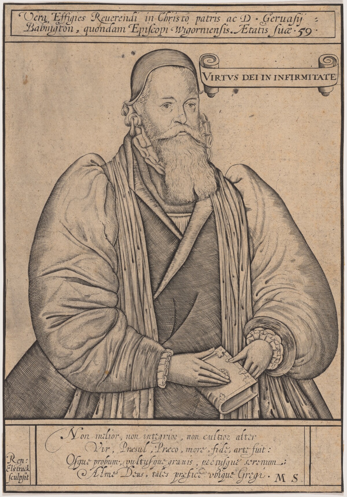 Gervase Babington, Bishop of Worcester by Renold Elstrack