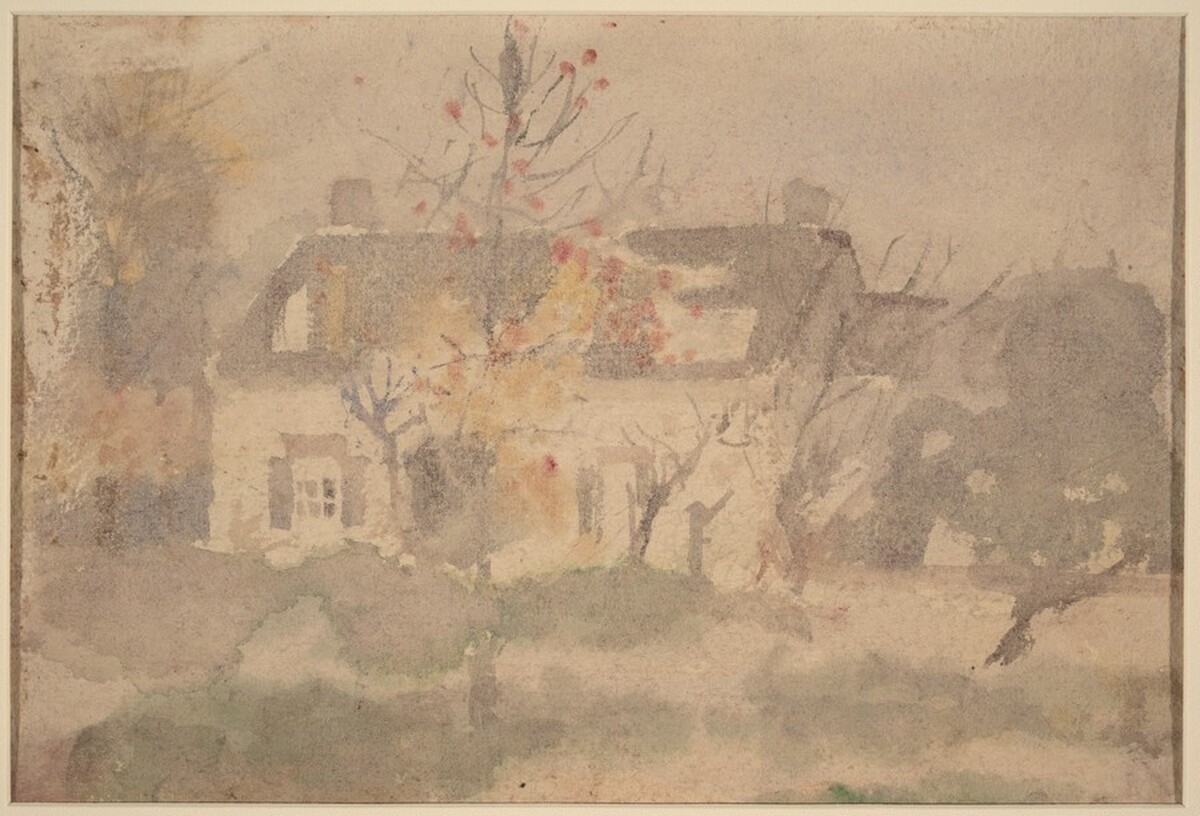 House Set in Landscape [verso] by John Marin
