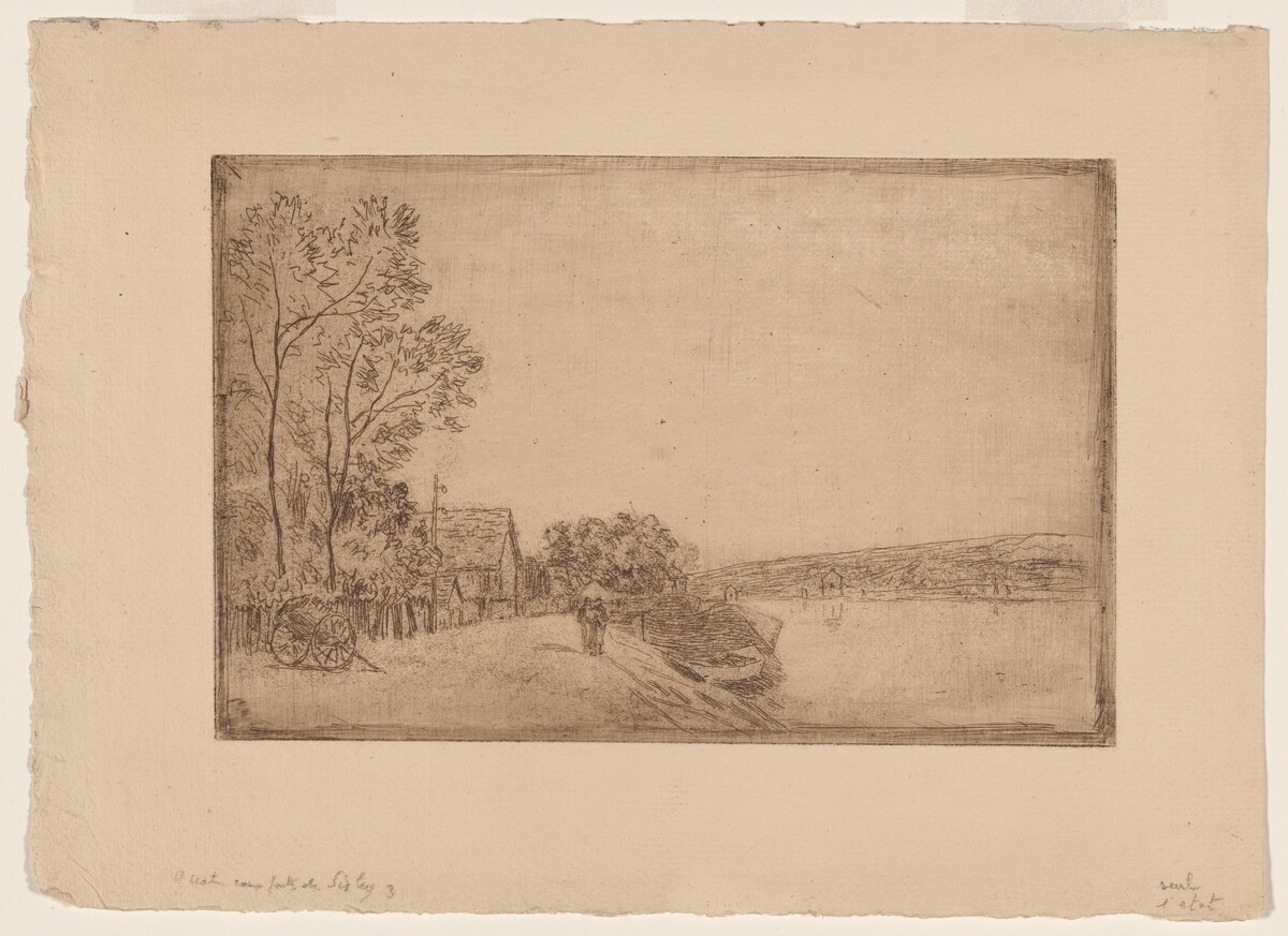 On the Banks of the Loing: The Cart by Alfred Sisley