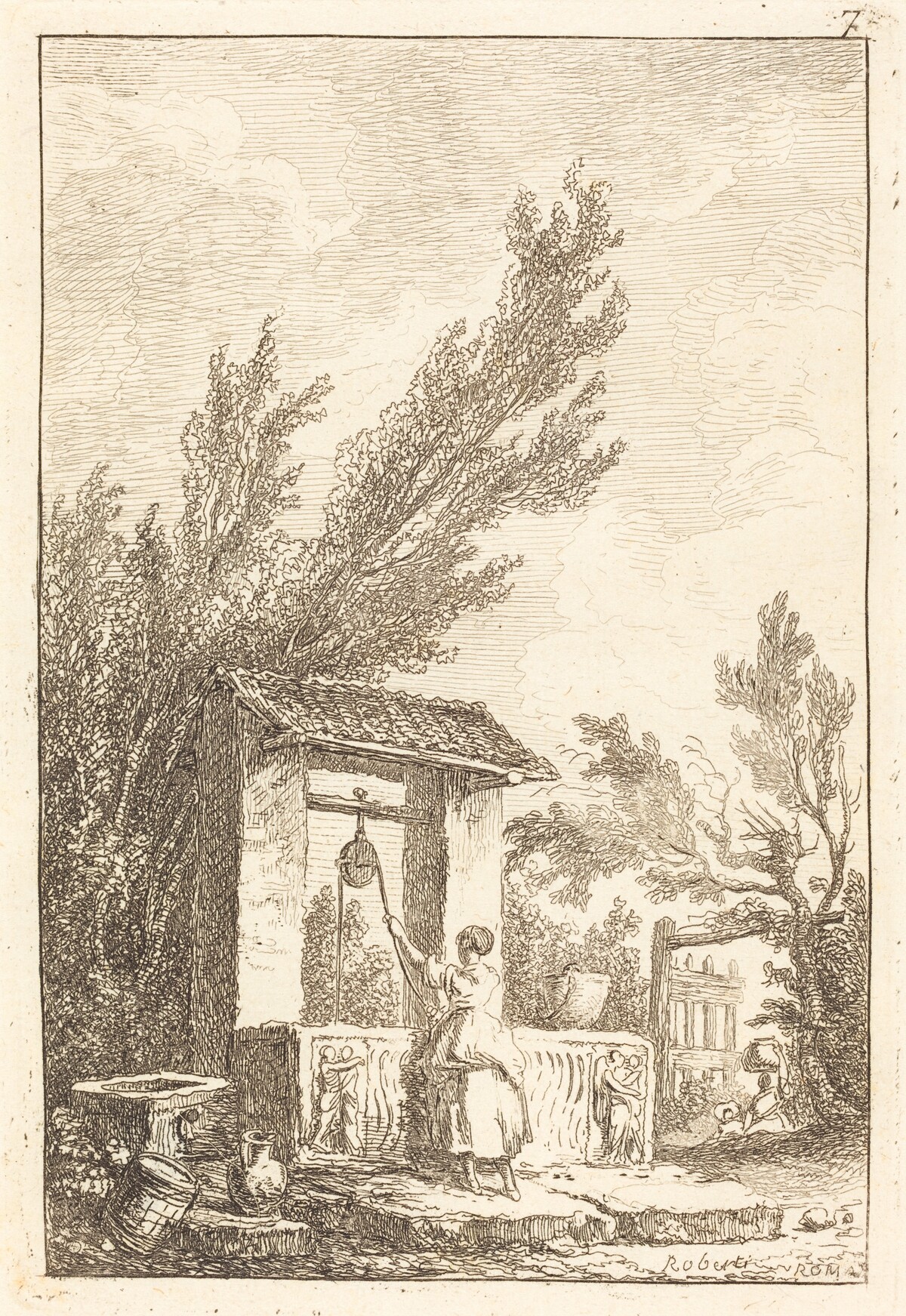 The Well by Hubert Robert