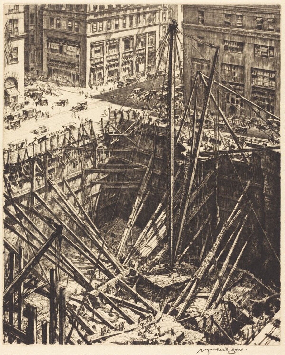 A Manhattan Excavation by Sir Muirhead Bone
