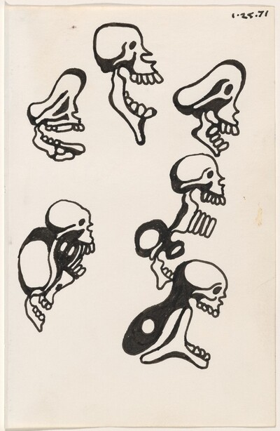 Untitled 1-25-71 [study for "tattoo" book]