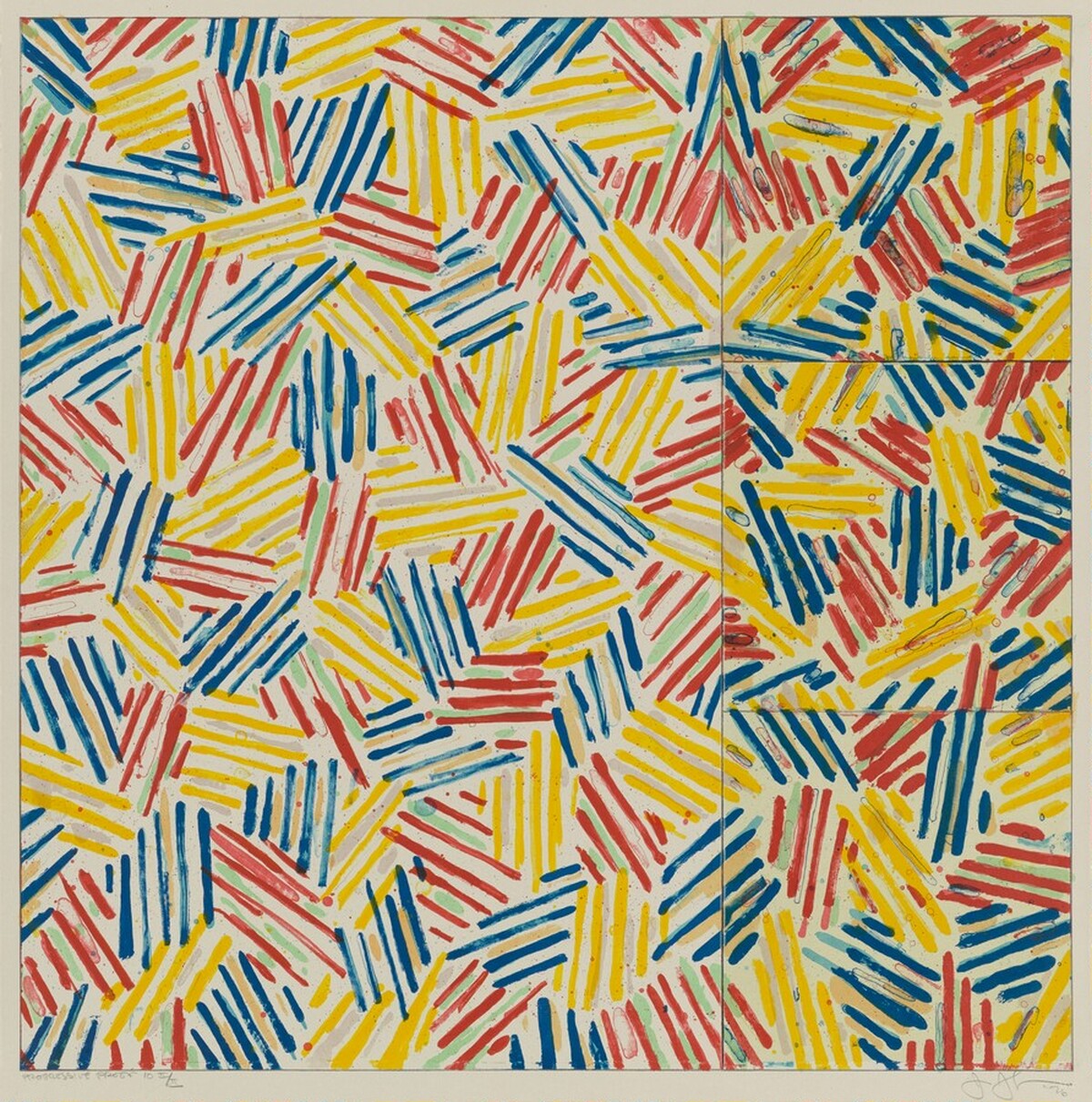 #6 (after 'Untitled 1975') [progressive proof 10] by Jasper Johns