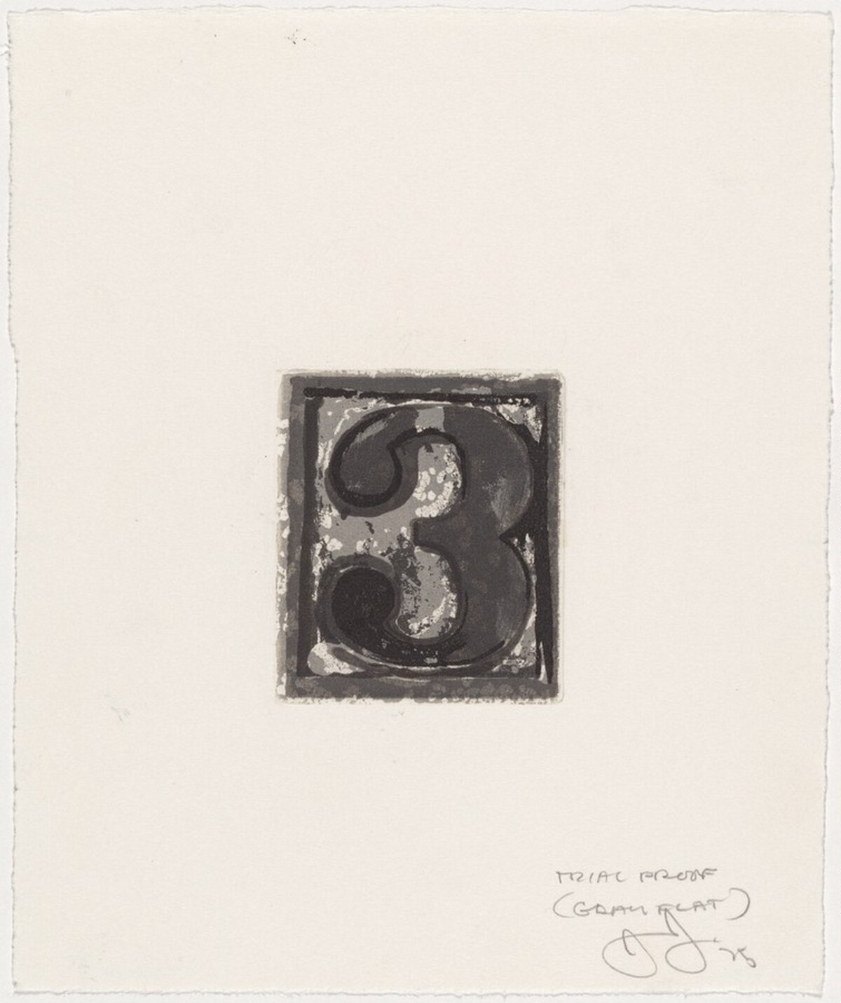 3 [trial proof] by Jasper Johns