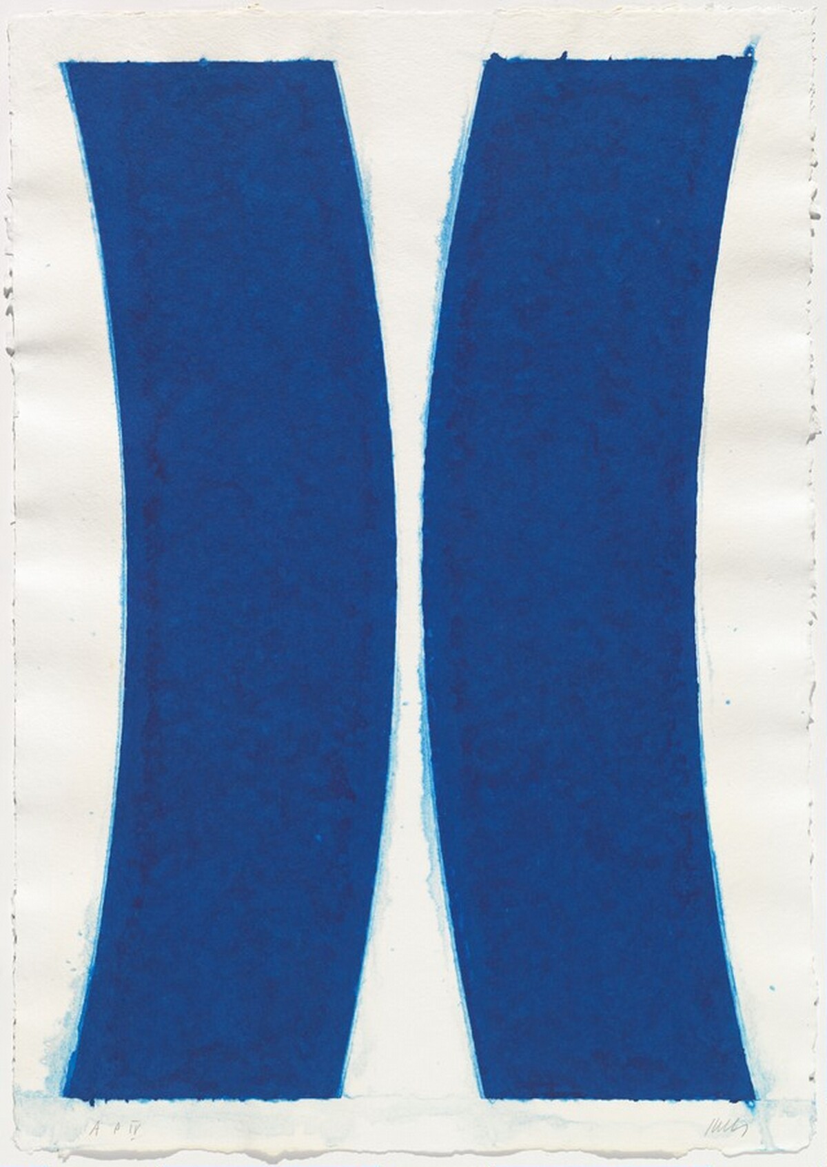 Colored Paper Image V (Blue Curves) by Ellsworth Kelly