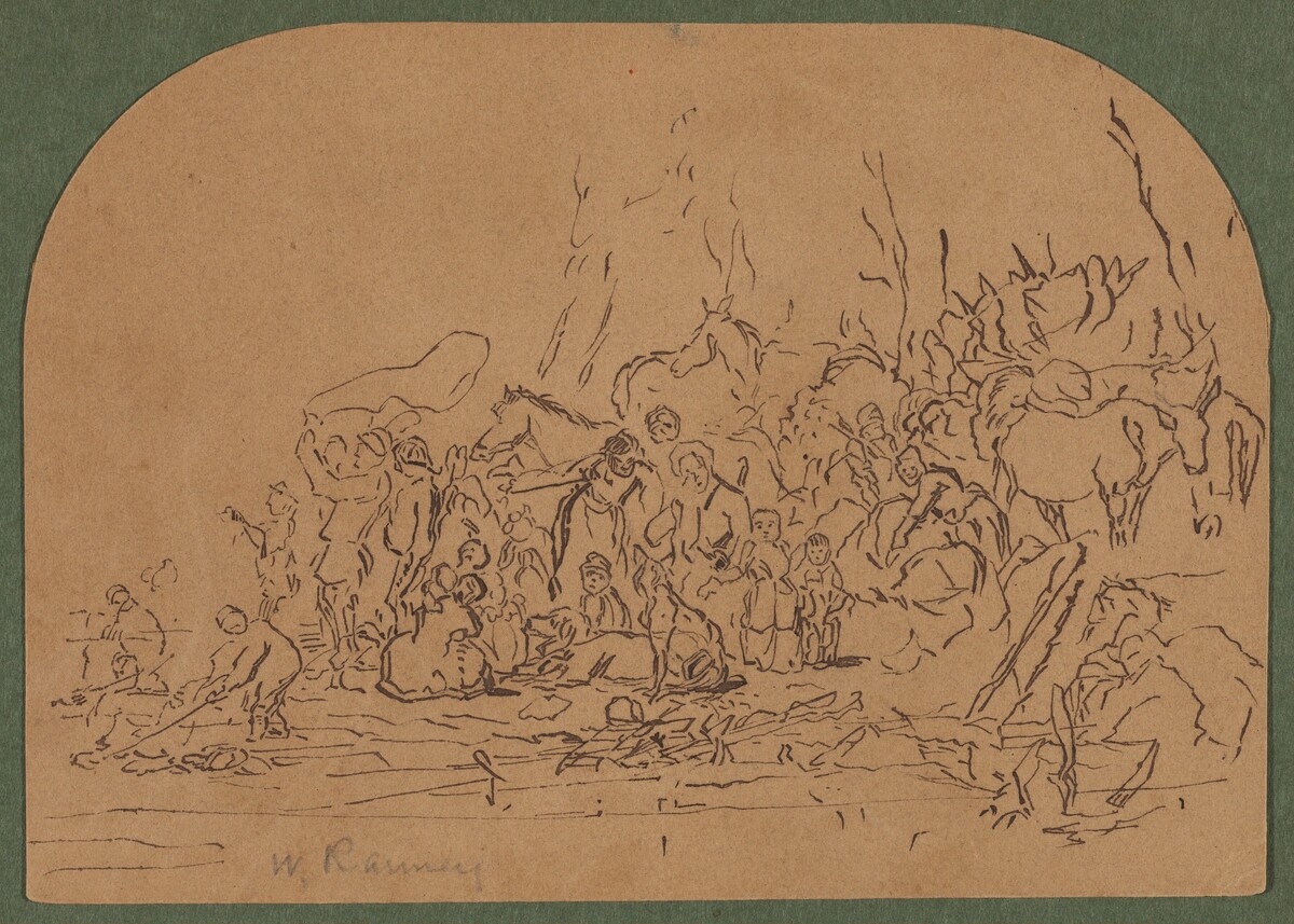 Study for "The Freshet" by William Tylee Ranney
