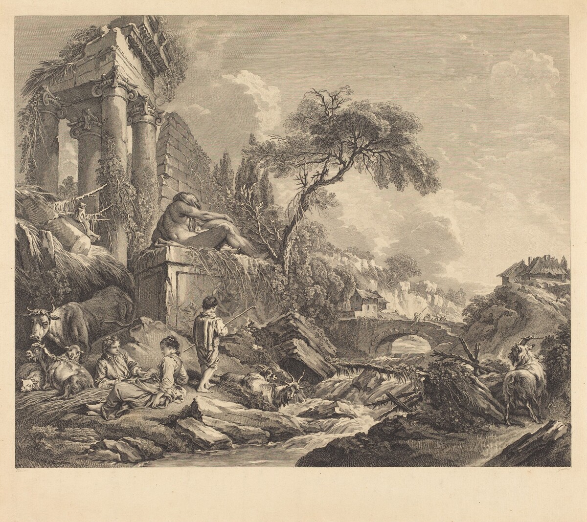 Le moineau de lesbie by René Gaillard after François Boucher