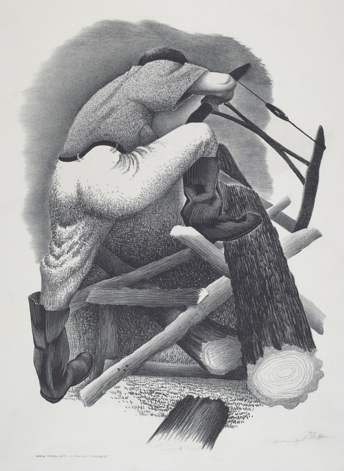 Sawing Wood by Bernard Joseph Steffen