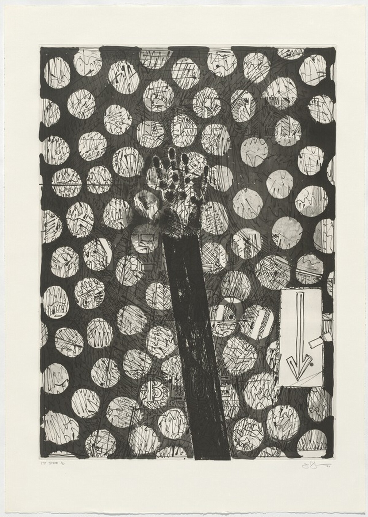 Untitled (Yellow) [state proof of 1st state] by Jasper Johns