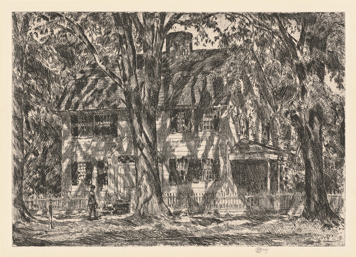 The Lion Gardiner House, Easthampton by Childe Hassam