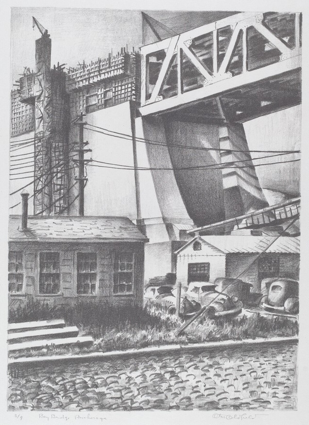 Bay Bridge Anchorage by Otis William Oldfield