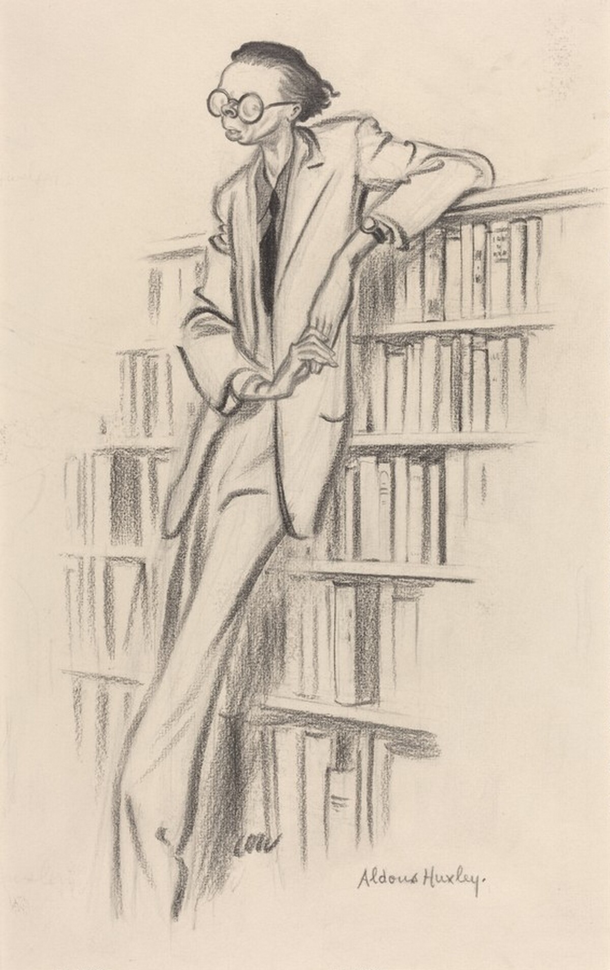 Aldous Huxley by David Low