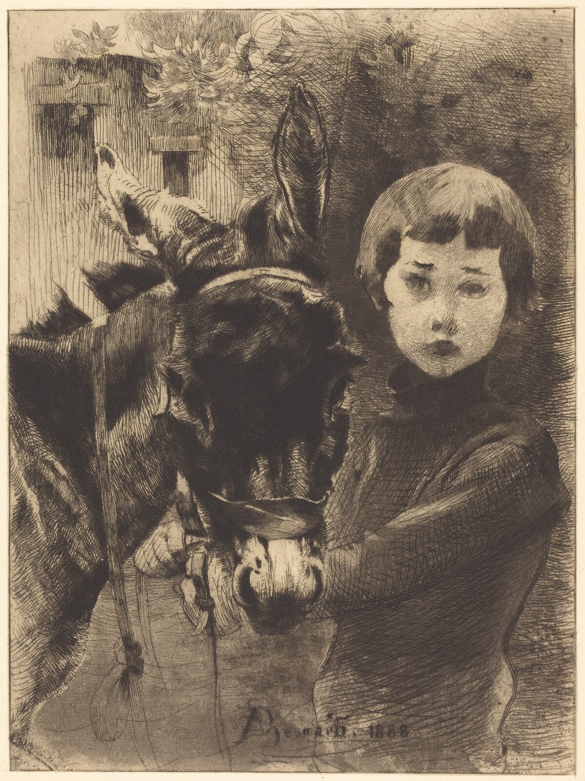 Robert Besnard and His Donkey (Robert Besnard et son ane) by Albert Besnard