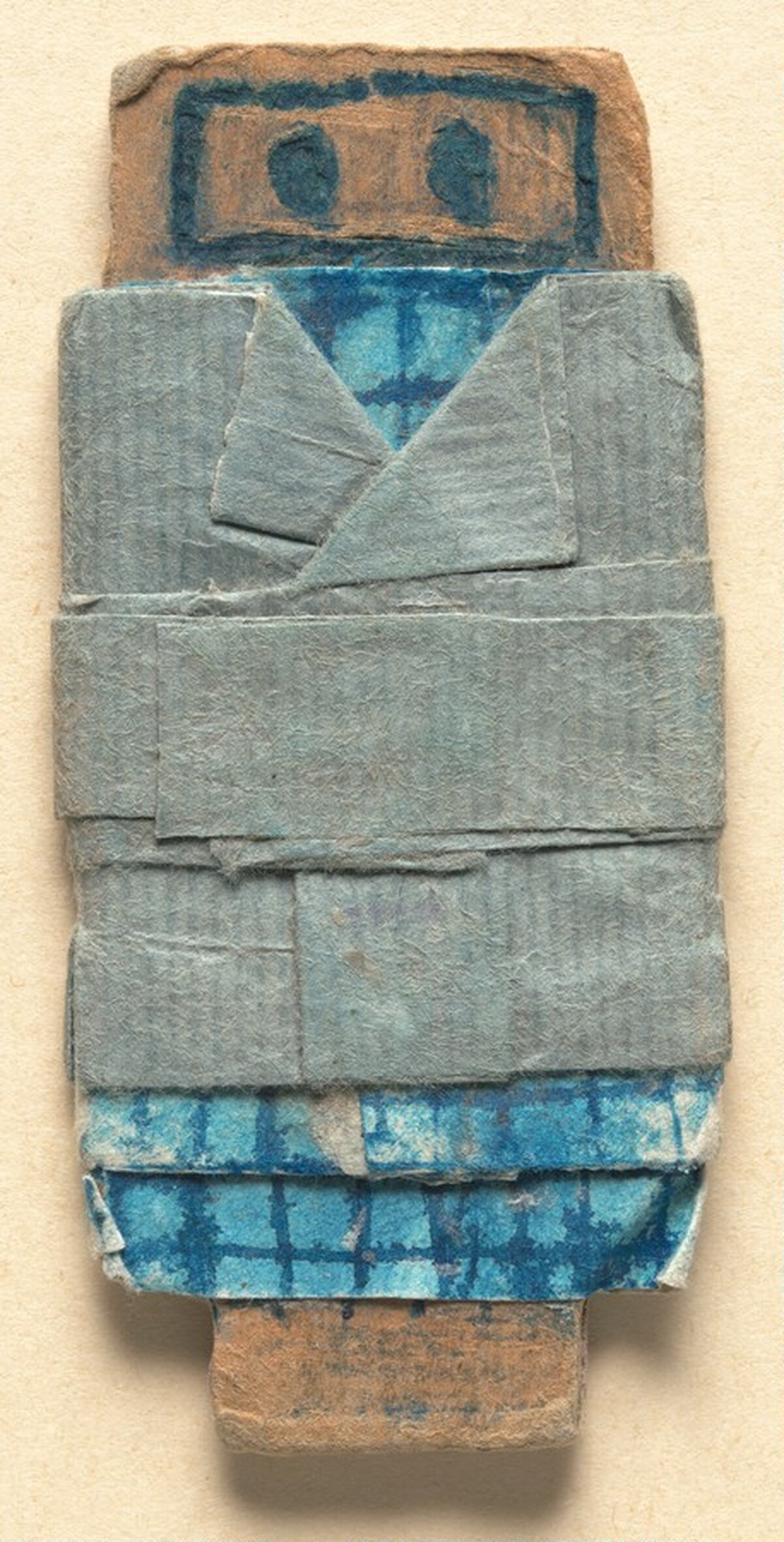 Untitled (Small Figure Dressed in Blue) by James Castle