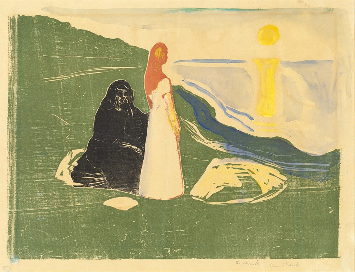 Two Women on the Shore by Edvard Munch