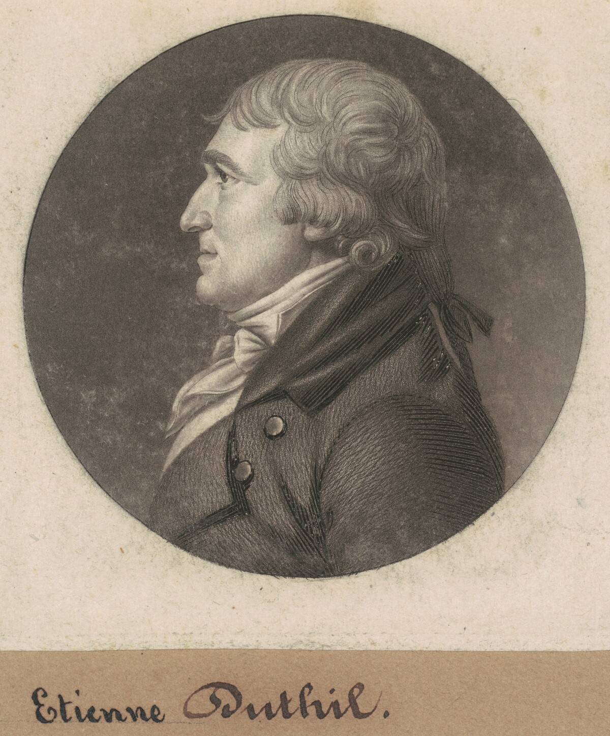 Stephen Dutilh by Charles B. J. Févret de Saint-Mémin