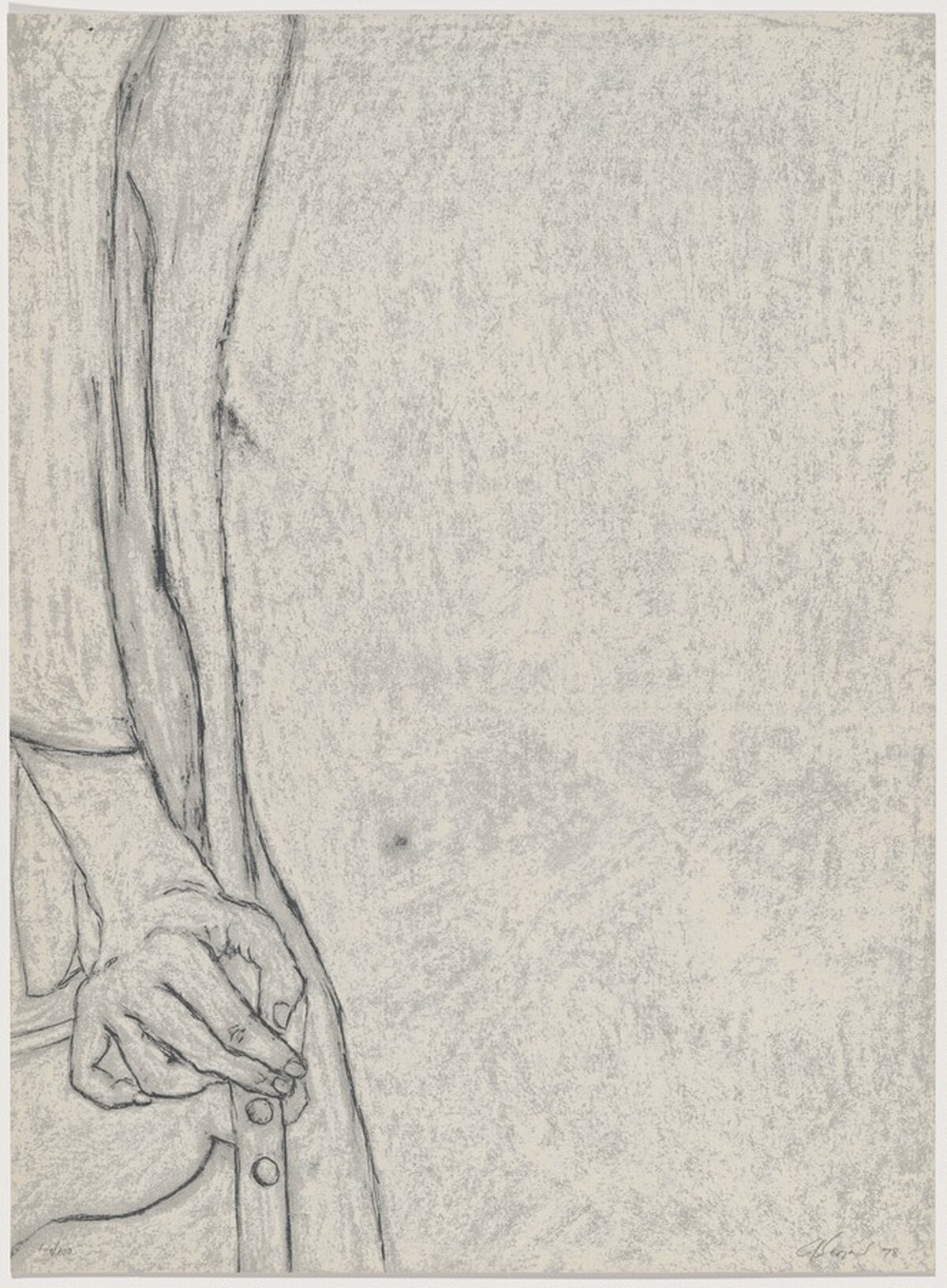 Hand on Chair from Partial Nude on White by George Segal