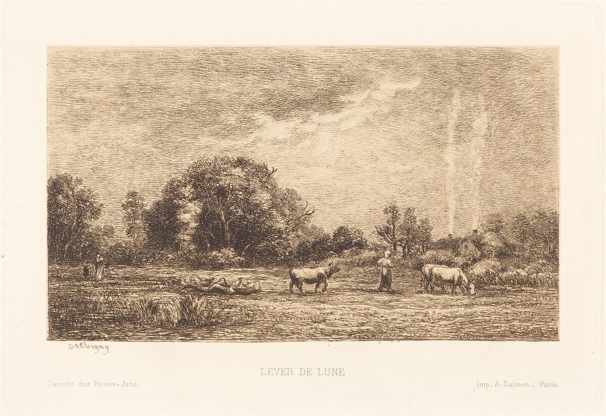 Rising Moon (Lever de lune) by Charles-François Daubigny