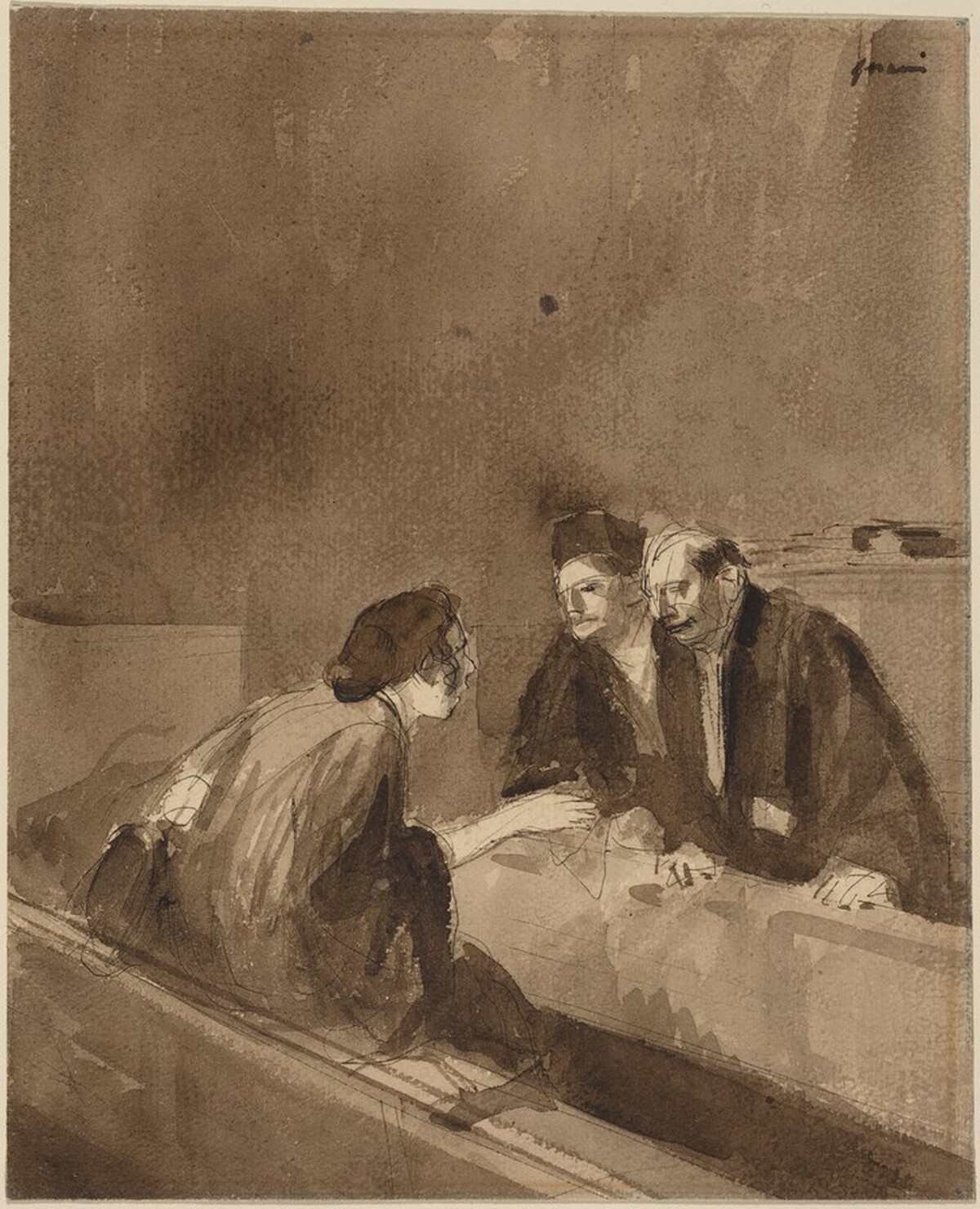 Discussion among Lawyers by Jean-Louis Forain