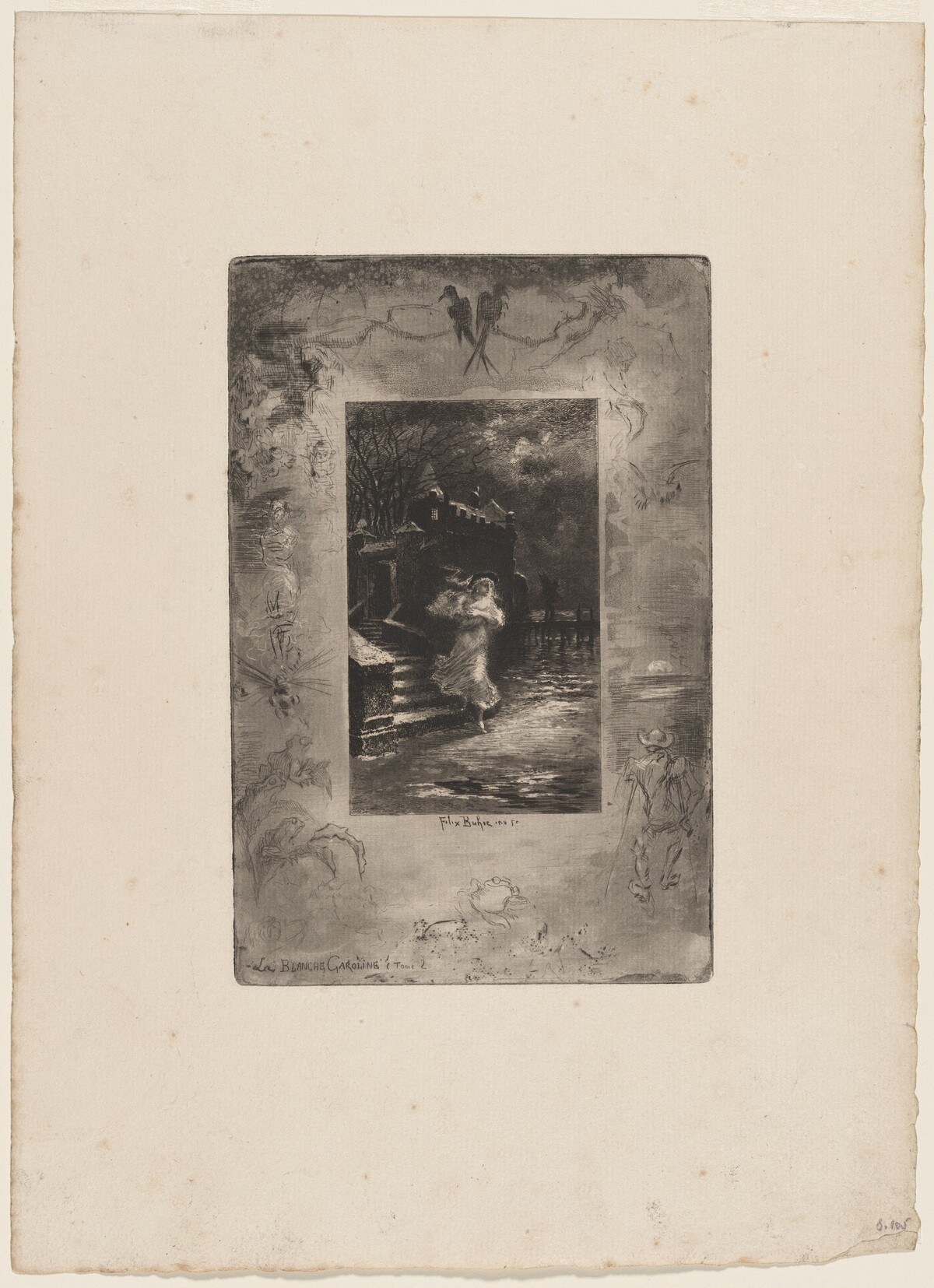 La Blanche Caroline by Félix-Hilaire Buhot