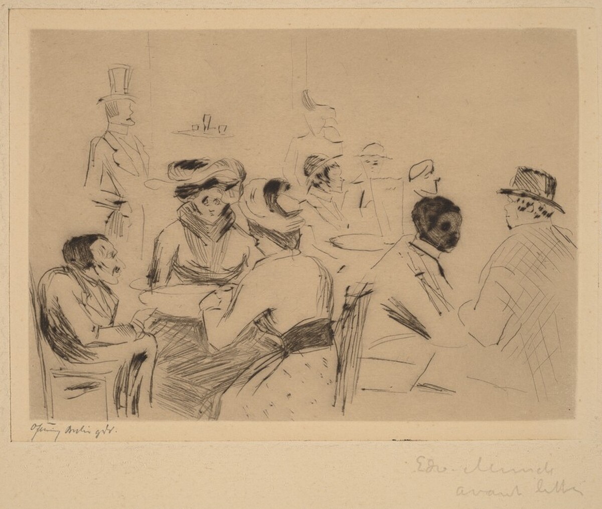 Cafe Bauer, Berlin by Edvard Munch