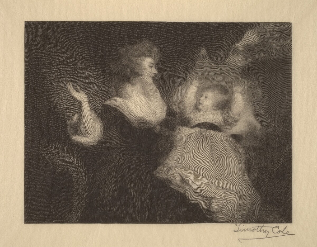 Mother and Child by Timothy Cole after Sir Joshua Reynolds