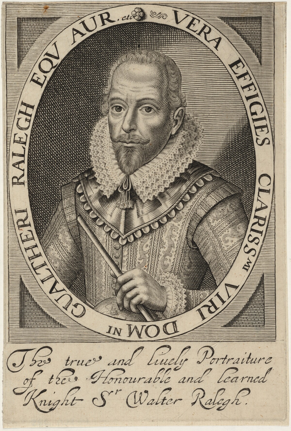 Sir Walter Raleigh by after Simon de Passe