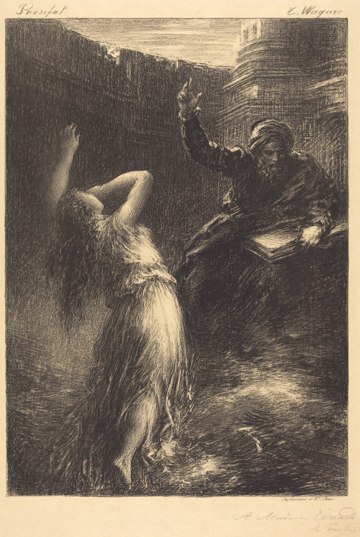 Evocation of Kundry (2nd plate) by Henri Fantin-Latour