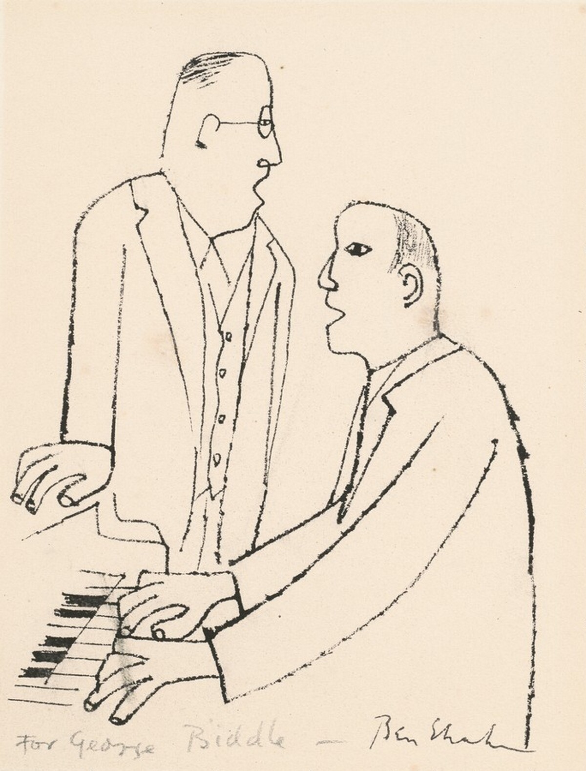 Singing at the Piano by Ben Shahn